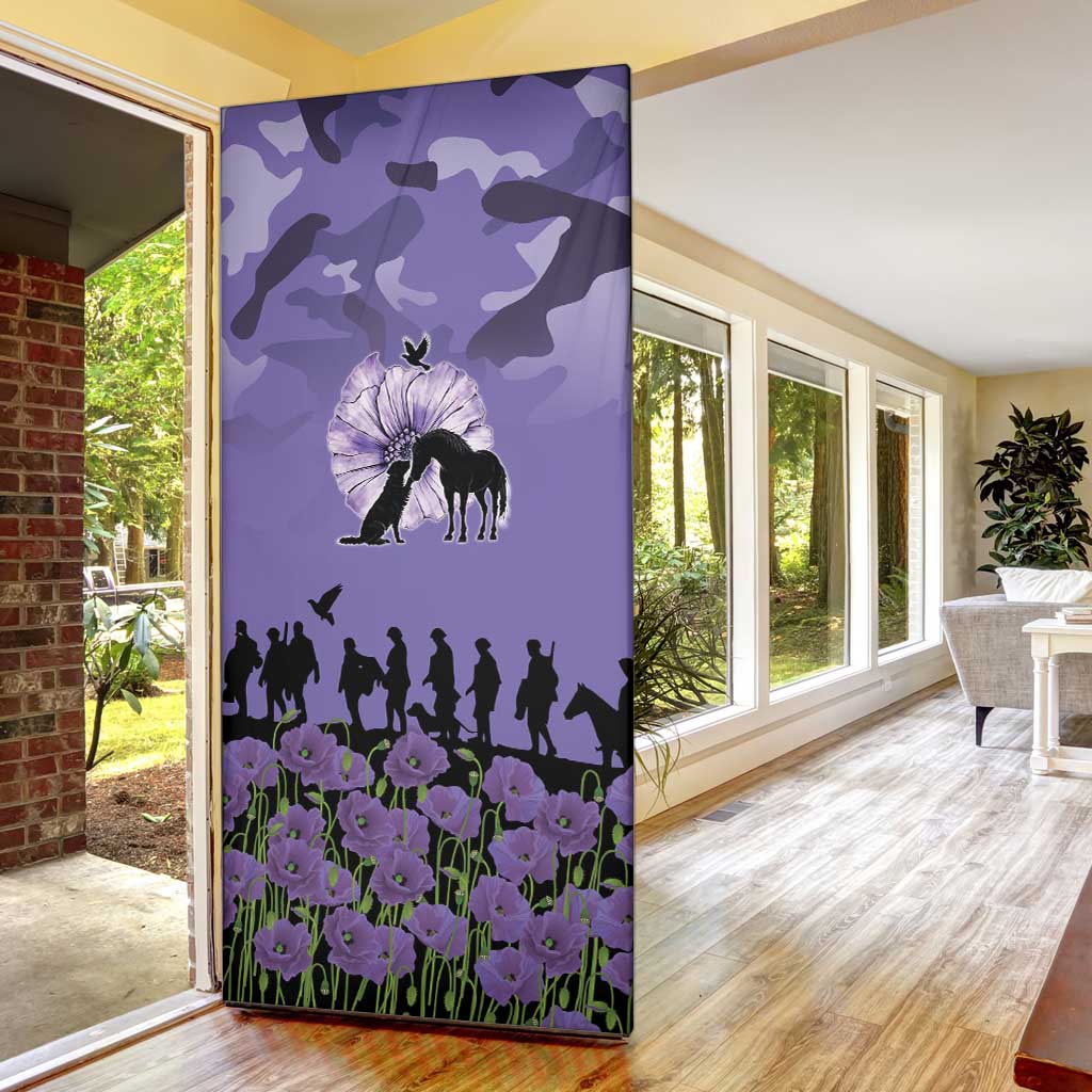 ANZAC Day Door Cover Lest We Forget the Animals Too
