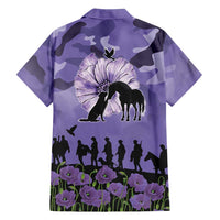 ANZAC Day Family Matching Off The Shoulder Long Sleeve Dress and Hawaiian Shirt Lest We Forget the Animals Too