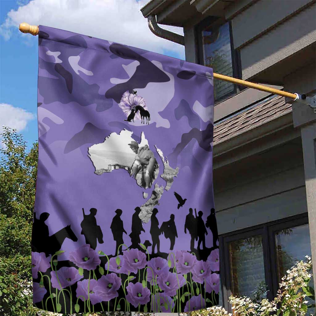 ANZAC Day Garden Flag Lest We Forget the Animals Too