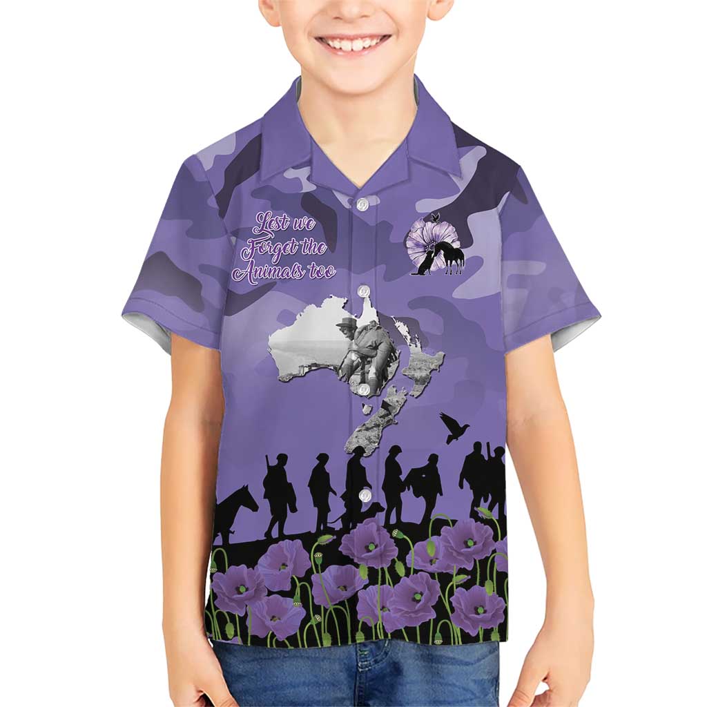 ANZAC Day Hawaiian Shirt Lest We Forget the Animals Too