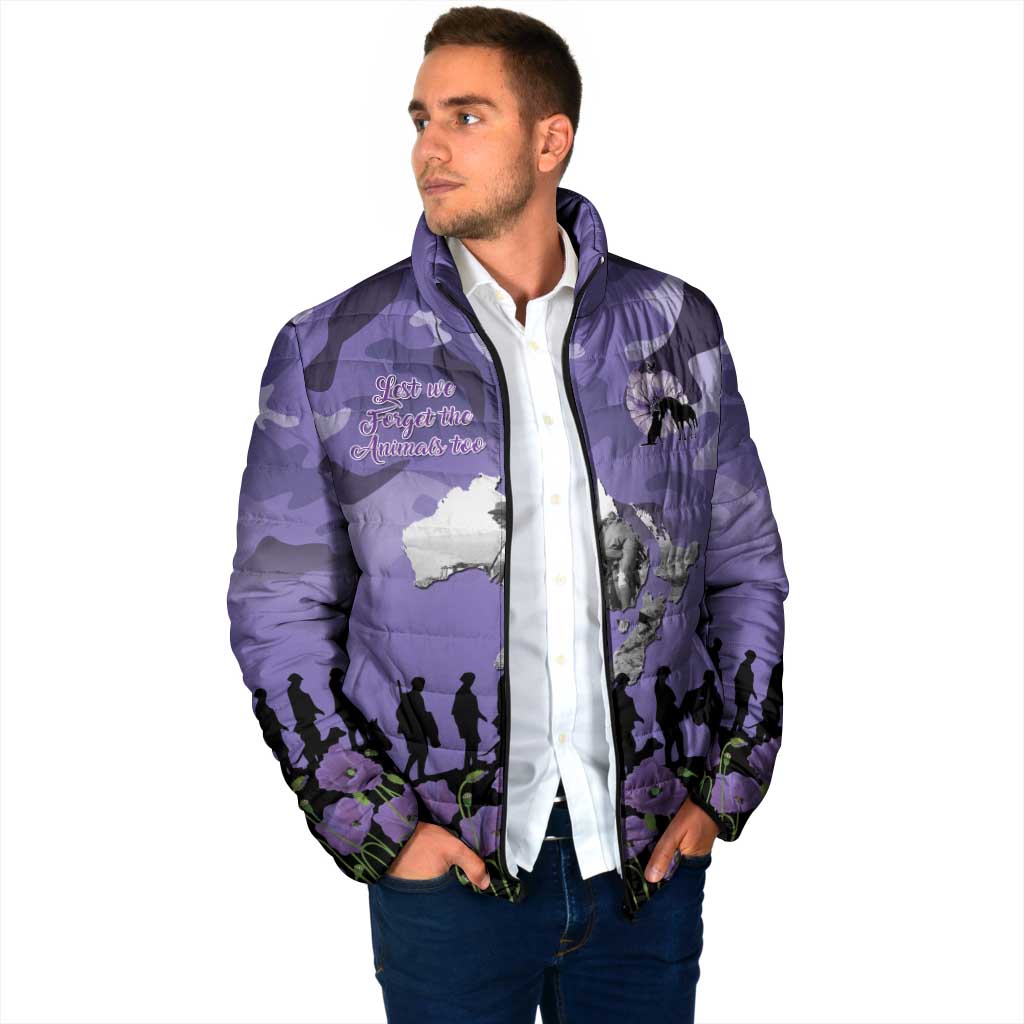ANZAC Day Padded Jacket Lest We Forget the Animals Too