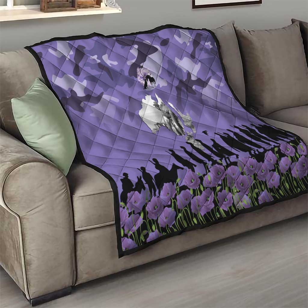 ANZAC Day Quilt Lest We Forget the Animals Too