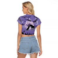 ANZAC Day Raglan Cropped T Shirt Lest We Forget the Animals Too