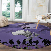 ANZAC Day Round Carpet Lest We Forget the Animals Too