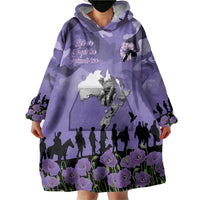 ANZAC Day Wearable Blanket Hoodie Lest We Forget the Animals Too
