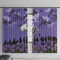 ANZAC Day Window Curtain Lest We Forget the Animals Too