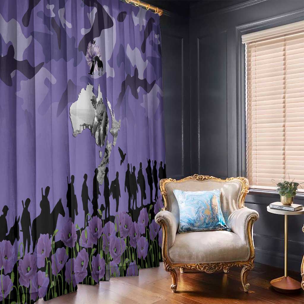 ANZAC Day Window Curtain Lest We Forget the Animals Too