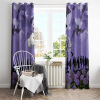 ANZAC Day Window Curtain Lest We Forget the Animals Too