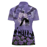 ANZAC Day Women Polo Shirt Lest We Forget the Animals Too LT19 - Polynesian Pride