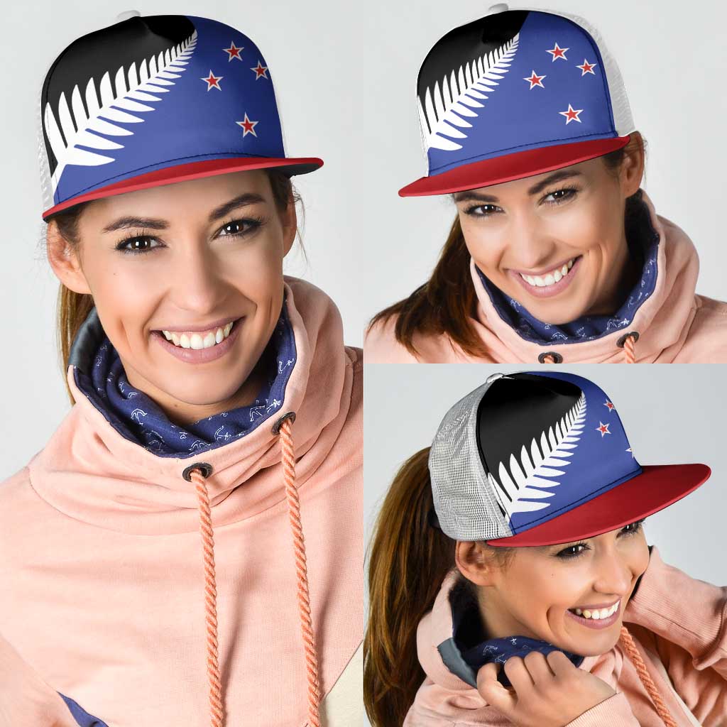 New Zealand Mesh Trucker Cap National Flag Style LT19 - Polynesian Pride