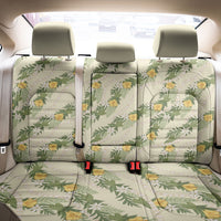 Hawaiian Pikake Maile Lei Back Car Seat Cover Tiare Hibiscus Kalo Palapalai Leaf Beige LT19 - Polynesian Pride