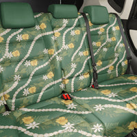 Hawaiian Pikake Maile Lei Back Car Seat Cover Tiare Hibiscus Kalo Palapalai Leaf Green LT19 - Polynesian Pride