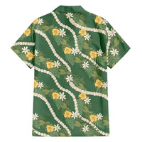 Hawaiian Pikake Maile Lei Hawaiian Shirt Tiare Hibiscus Kalo Palapalai Leaf Green LT19 - Polynesian Pride