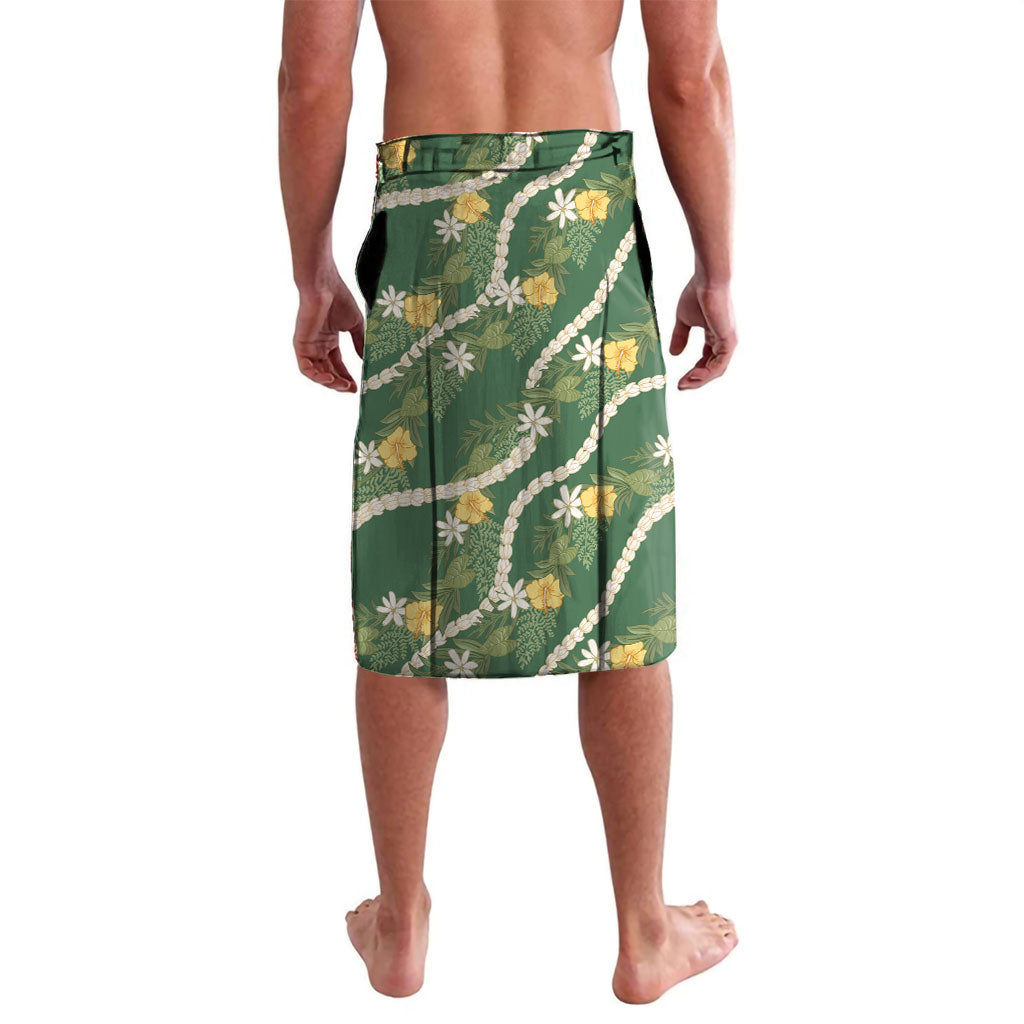Hawaiian Pikake Maile Lei Lavalava Tiare Hibiscus Kalo Palapalai Leaf Green