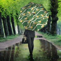Hawaiian Pikake Maile Lei Umbrella Tiare Hibiscus Kalo Palapalai Leaf Green LT19 - Polynesian Pride