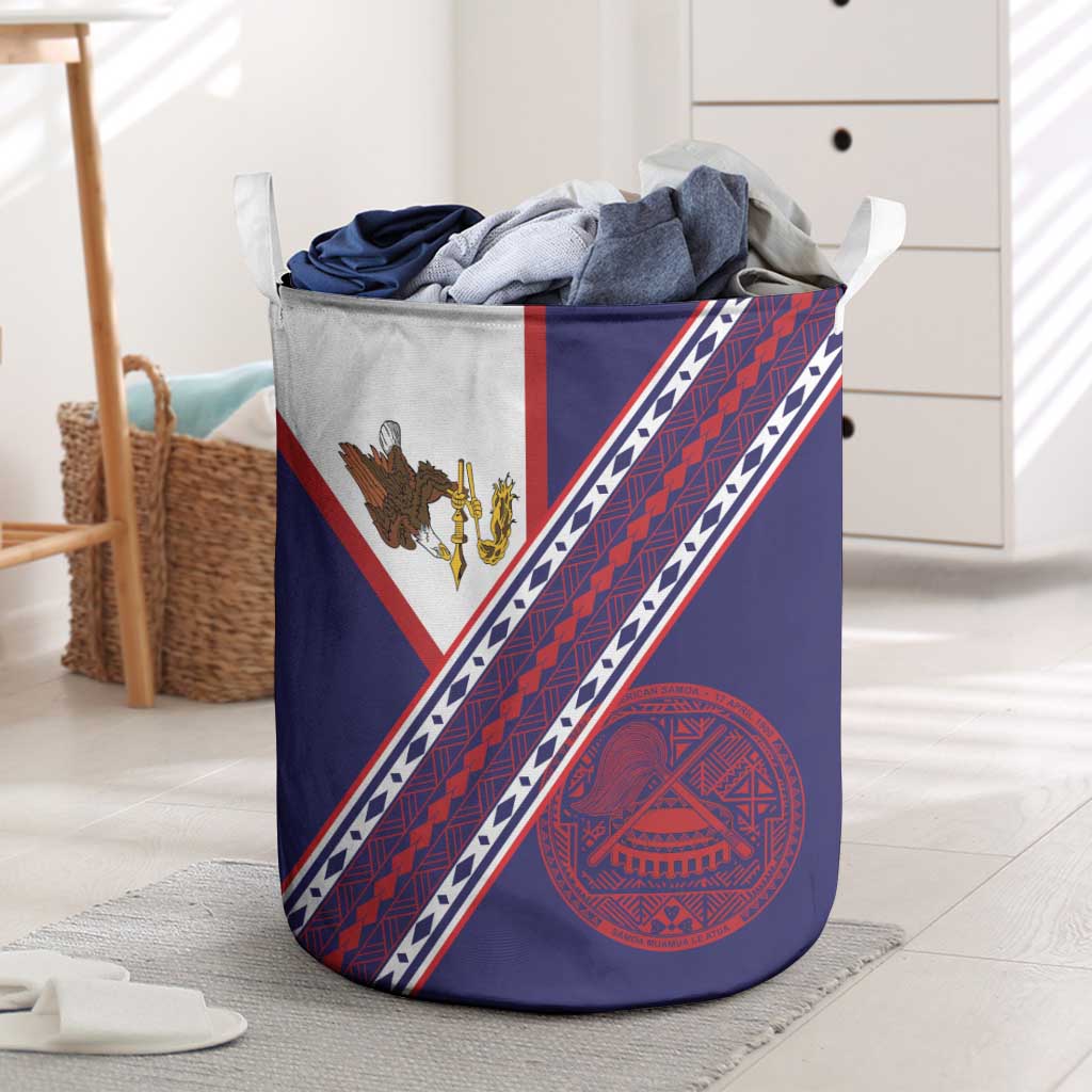 American Samoa Flag Day Laundry Basket Polynesian Tribal Tattoo Eagle Art