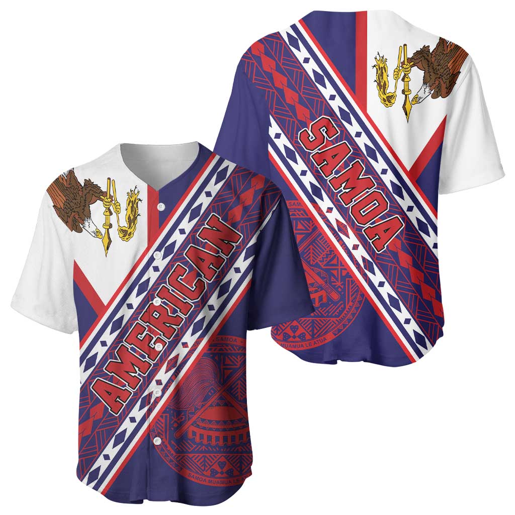 American Samoa Flag Day Baseball Jersey Polynesian Tribal Tattoo Eagle Art