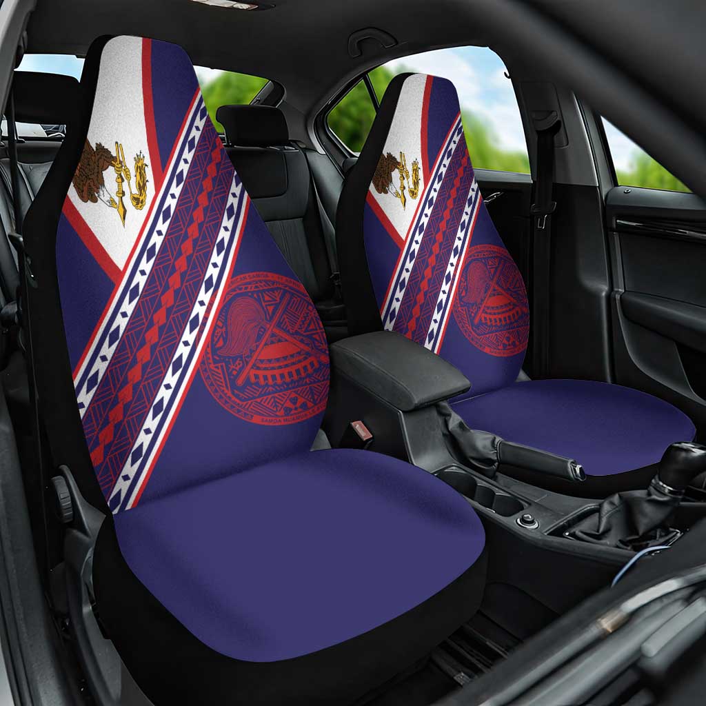 American Samoa Flag Day Car Seat Cover Polynesian Tribal Tattoo Eagle Art