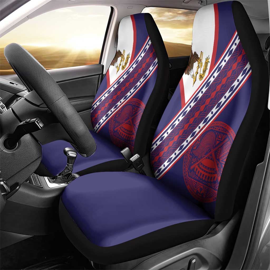 American Samoa Flag Day Car Seat Cover Polynesian Tribal Tattoo Eagle Art