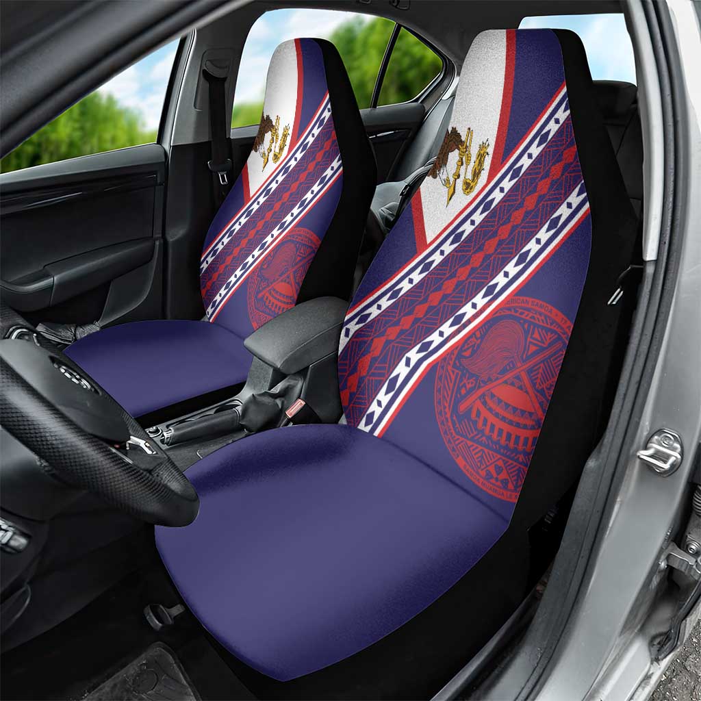 American Samoa Flag Day Car Seat Cover Polynesian Tribal Tattoo Eagle Art