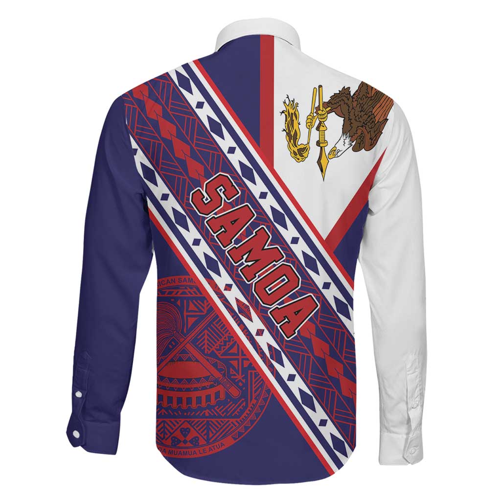 American Samoa Flag Day Family Matching Long Sleeve Bodycon Dress and Hawaiian Shirt Polynesian Tribal Tattoo Eagle Art