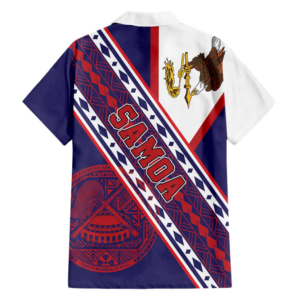 American Samoa Flag Day Hawaiian Shirt Polynesian Tribal Tattoo Eagle Art