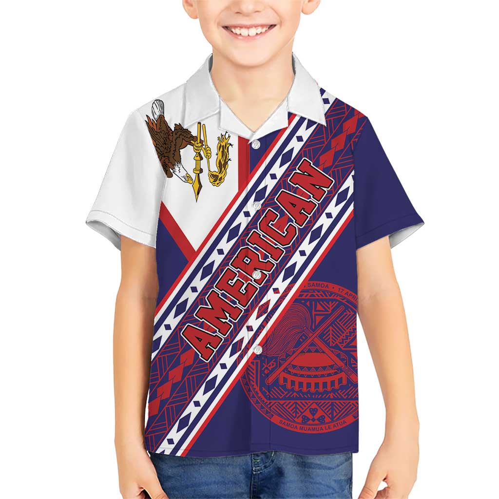 American Samoa Flag Day Hawaiian Shirt Polynesian Tribal Tattoo Eagle Art