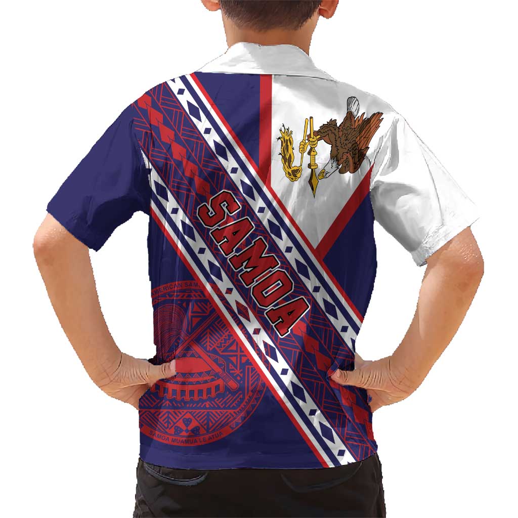 American Samoa Flag Day Hawaiian Shirt Polynesian Tribal Tattoo Eagle Art