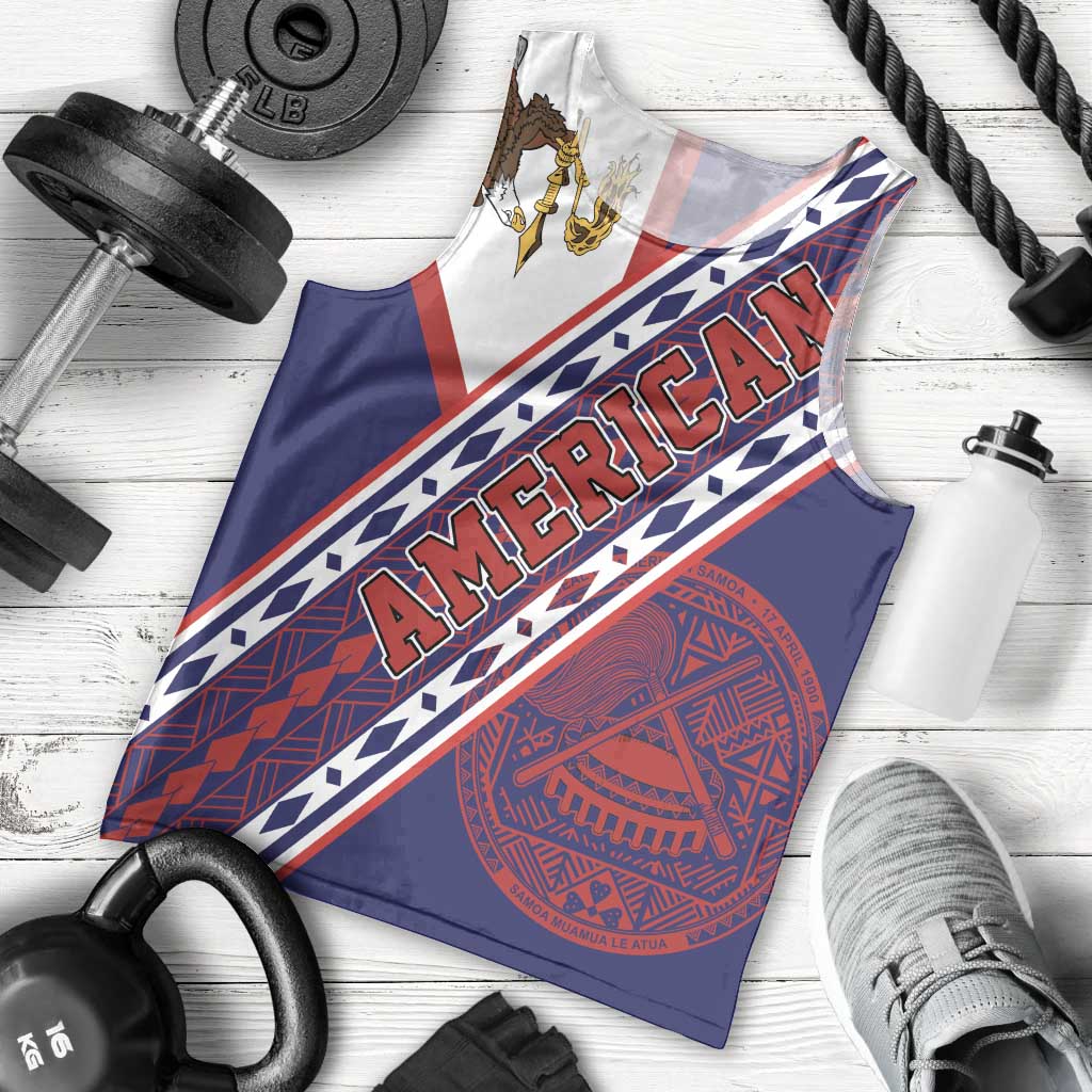 American Samoa Flag Day Men Tank Top Polynesian Tribal Tattoo Eagle Art