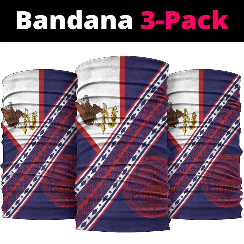 American Samoa Flag Day Neck Gaiter Polynesian Tribal Tattoo Eagle Art
