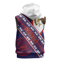 American Samoa Flag Day Sleeveless Hoodie Polynesian Tribal Tattoo Eagle Art