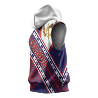 American Samoa Flag Day Sleeveless Hoodie Polynesian Tribal Tattoo Eagle Art