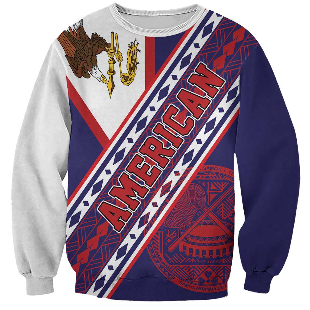 American Samoa Flag Day Sweatshirt Polynesian Tribal Tattoo Eagle Art