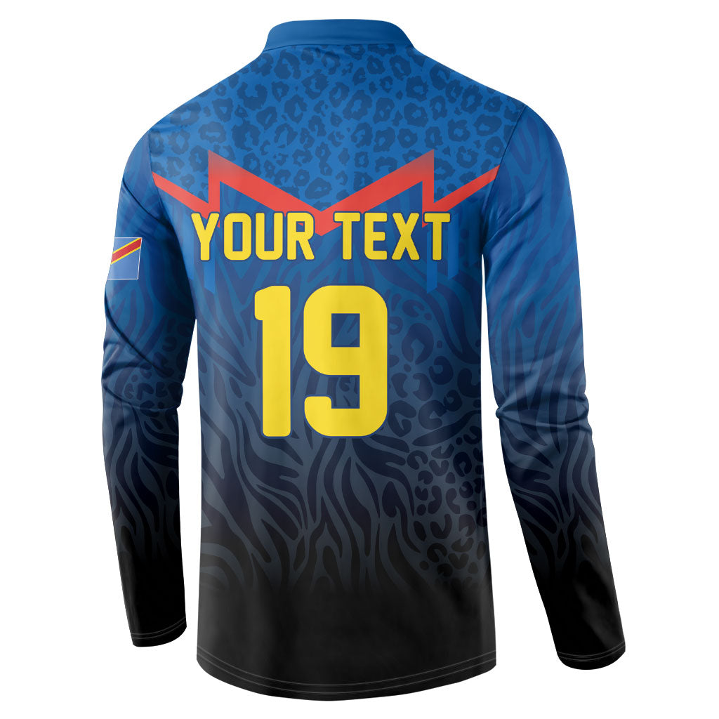 Custom World Football 2026 DR Congo Button Sweatshirt Les Leopards Coupe du Monde Glory
