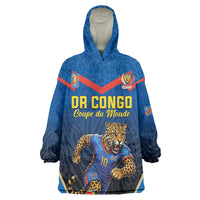 Custom World Football 2026 DR Congo Wearable Blanket Hoodie Les Leopards Coupe du Monde Glory