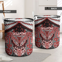 Aotearoa Iwi Ngapuhi Laundry Basket Maori Kowhaiwhai Pattern