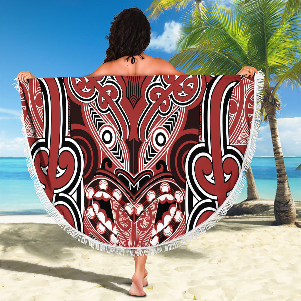 Aotearoa Iwi Ngapuhi Beach Blanket Maori Kowhaiwhai Pattern