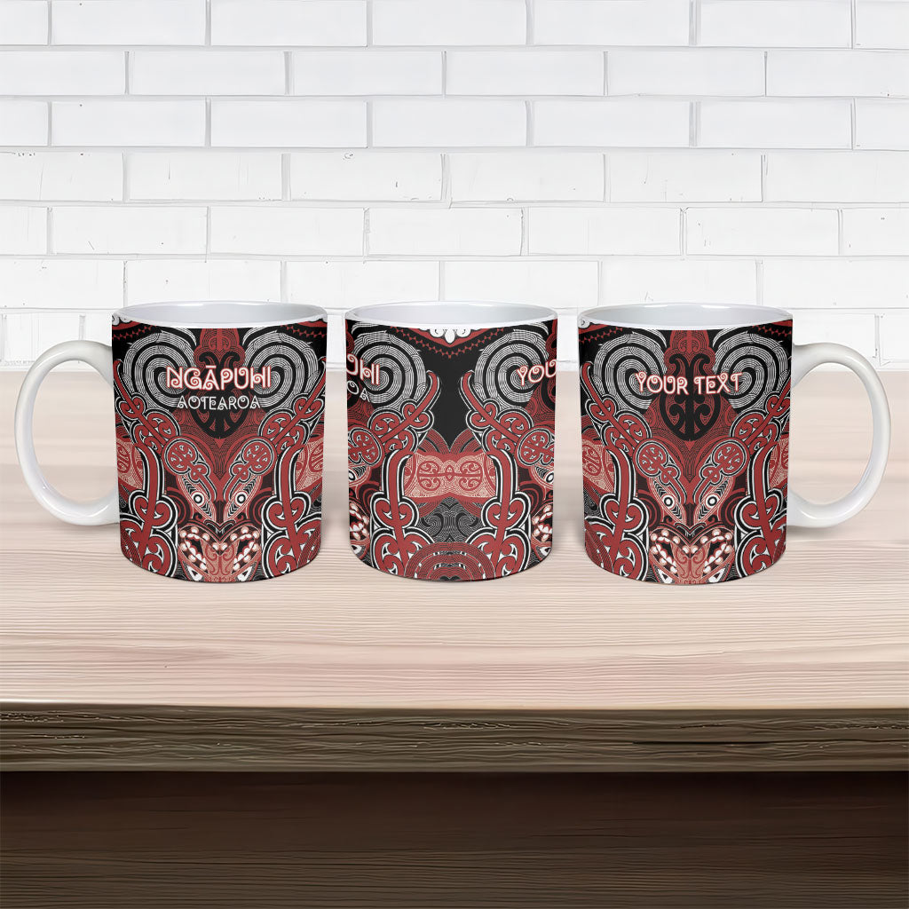 Aotearoa Iwi Ngapuhi Personalised Ceramic Mug Maori Kowhaiwhai Pattern