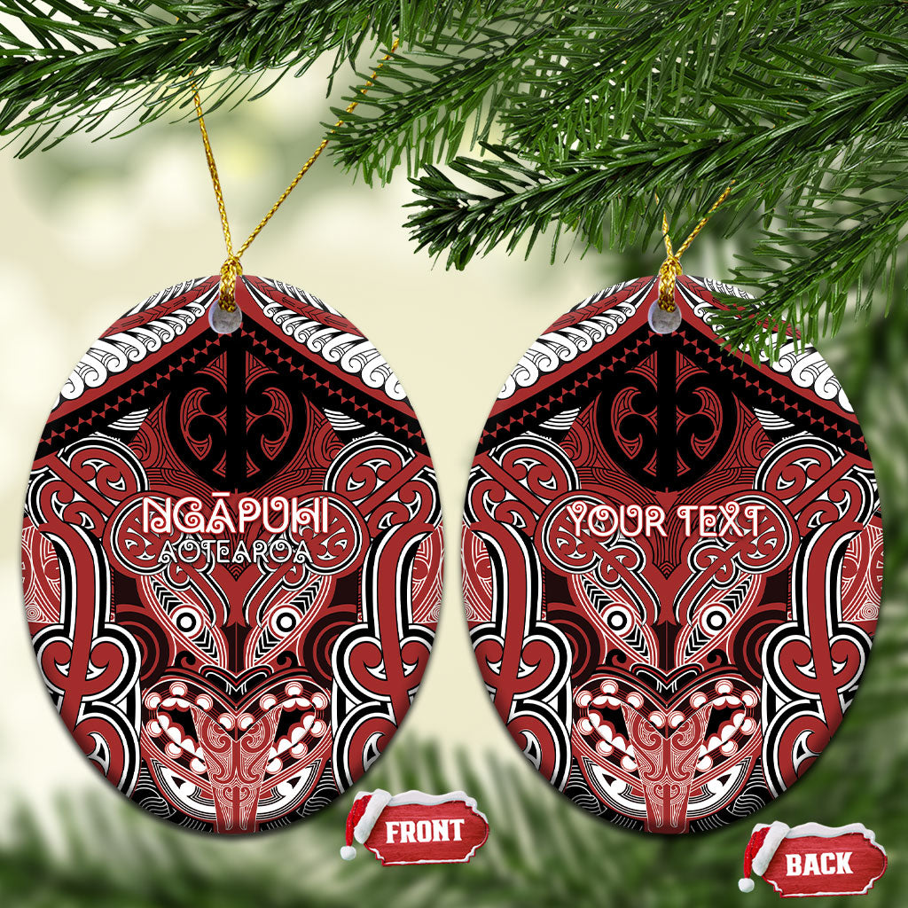 Aotearoa Iwi Ngapuhi Personalised Ceramic Ornament Maori Kowhaiwhai Pattern