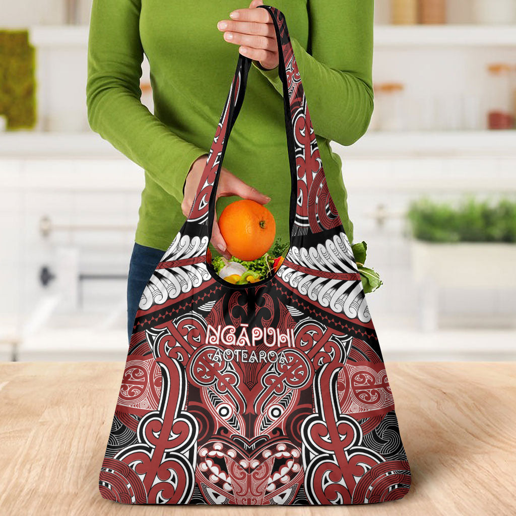 Aotearoa Iwi Ngapuhi Grocery Bag Maori Kowhaiwhai Pattern