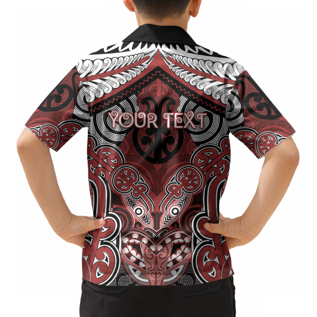 Aotearoa Iwi Ngapuhi Personalised Kid Hawaiian Shirt Maori Kowhaiwhai Pattern