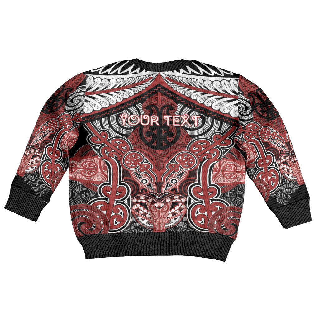 Aotearoa Iwi Ngapuhi Personalised Kid Ugly Christmas Sweater Maori Kowhaiwhai Pattern