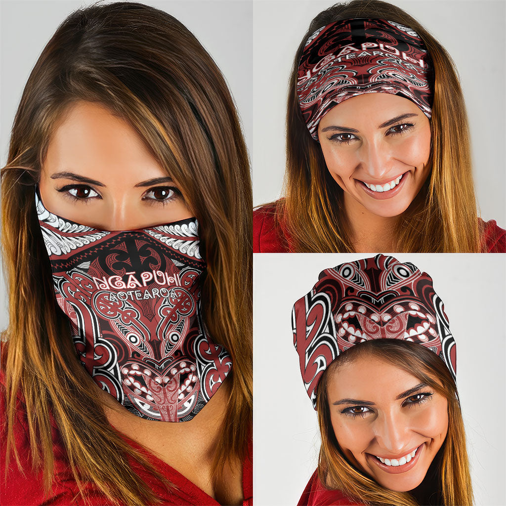 Aotearoa Iwi Ngapuhi Neck Gaiter Maori Kowhaiwhai Pattern