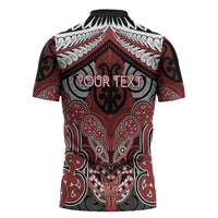Aotearoa Iwi Ngapuhi Personalised Zipper Polo Shirt Maori Kowhaiwhai Pattern