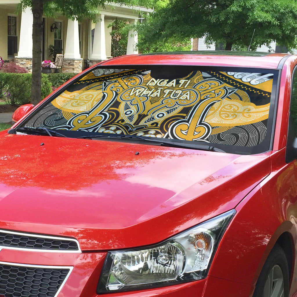 Aotearoa Iwi Ngati Whatua Auto Sun Shade Maori Kowhaiwhai Pattern