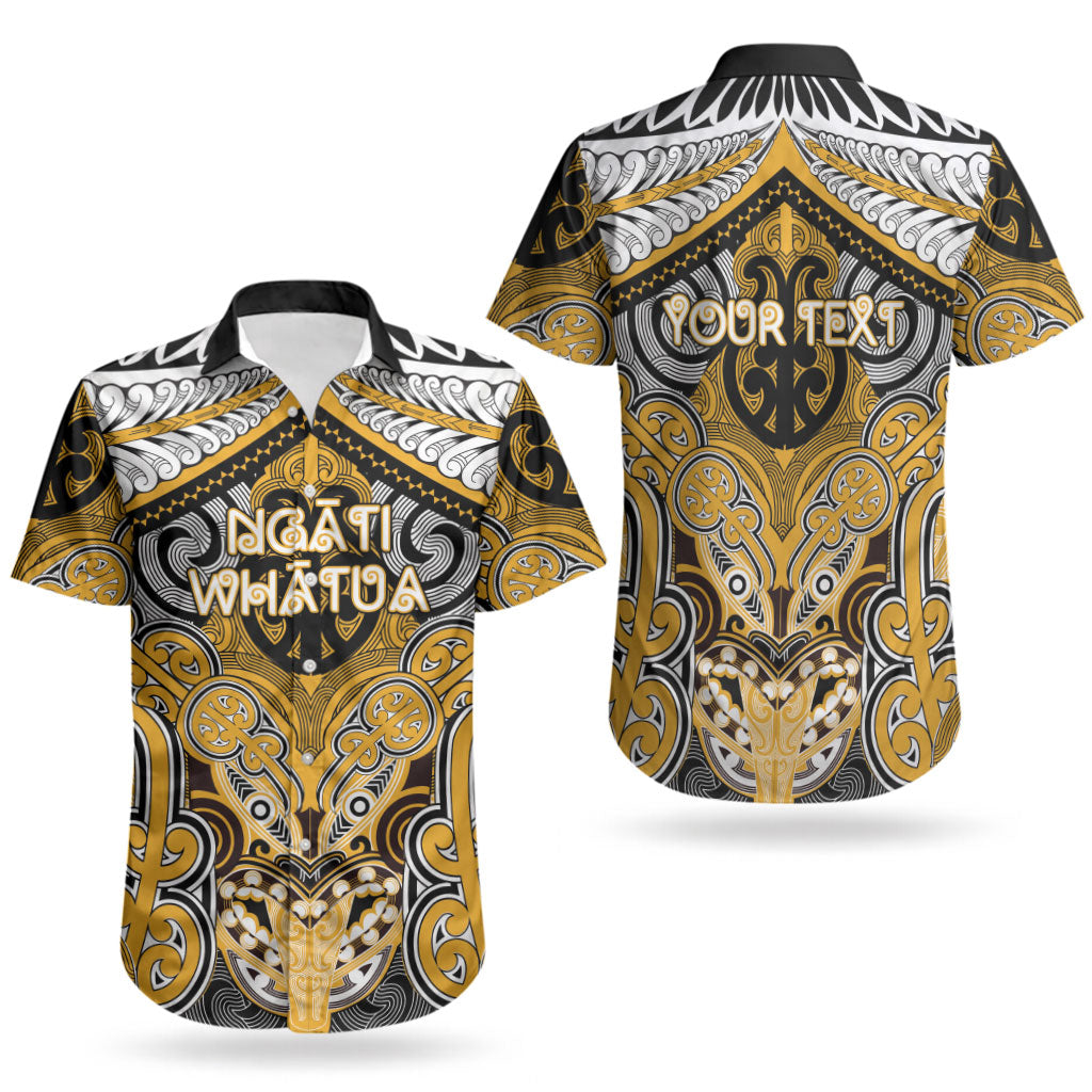 Aotearoa Iwi Ngati Whatua Personalised Couples Matching Off The Shoulder Long Sleeve Dress and Hawaiian Shirt Maori Kowhaiwhai Pattern