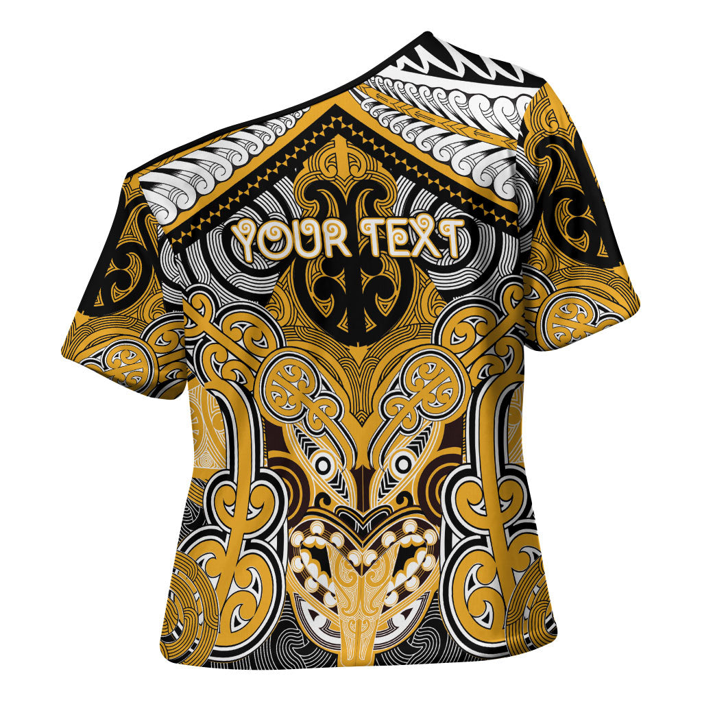 Aotearoa Iwi Ngati Whatua Personalised Cross Shoulder Shirt Maori Kowhaiwhai Pattern