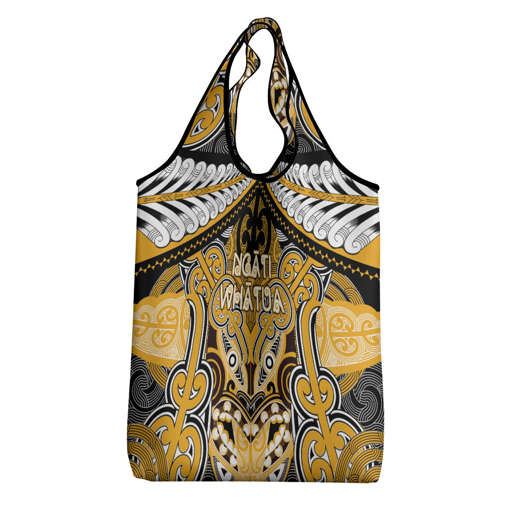 Aotearoa Iwi Ngati Whatua Grocery Bag Maori Kowhaiwhai Pattern