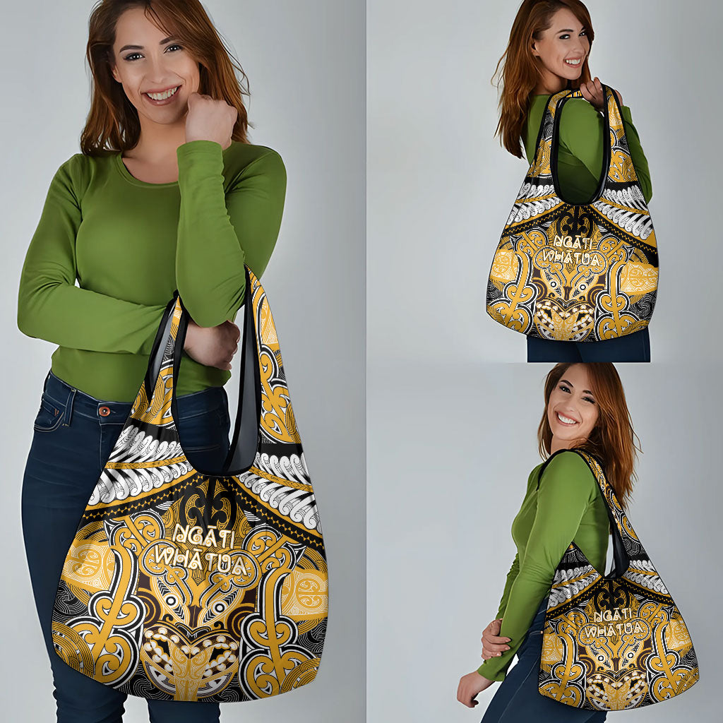 Aotearoa Iwi Ngati Whatua Grocery Bag Maori Kowhaiwhai Pattern