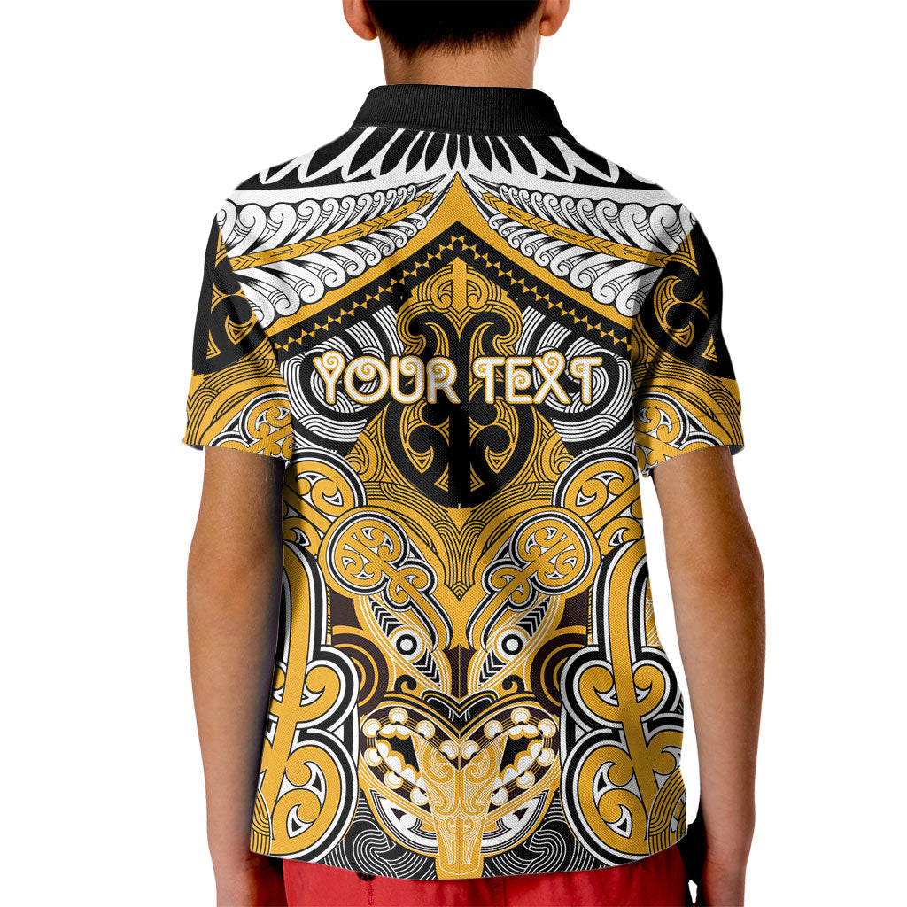 Aotearoa Iwi Ngati Whatua Personalised Kid Polo Shirt Maori Kowhaiwhai Pattern